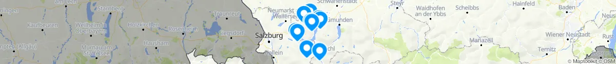 Kartenansicht für Apotheken-Notdienste in der Nähe von Mondsee (Vöcklabruck, Oberösterreich)